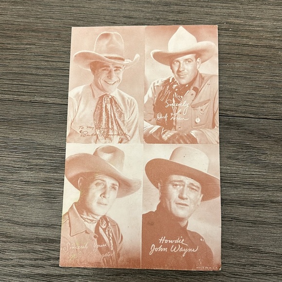 Vintage cowboy arcade cards movie Hollywood John Wayne Gene Autry Roy Rogers ++ - Picture 2 of 14